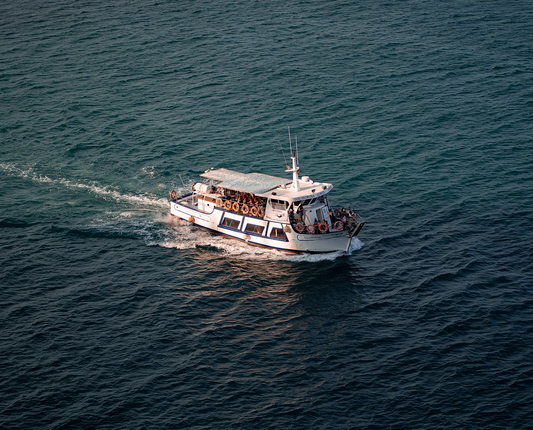 Boat on open water